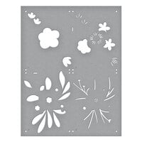 Spellbinders - Glimmer Cardfront Sentiments Collection - Stencils - Hello Blooms
