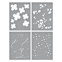 Spellbinders - Flower Market Collection - Layered Stencils - Blossoming Flower