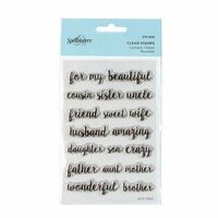 Spellbinders - Clear Acrylic Stamps - Family Sentiments