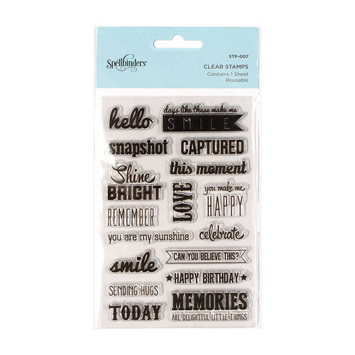 Spellbinders - Clear Acrylic Stamps - Captured Sentiments