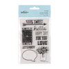 Spellbinders - Clear Acrylic Stamps - 100 Percent Sweet Sentiments