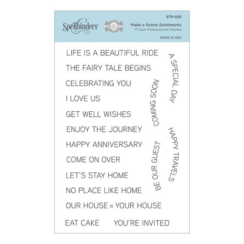 Spellbinders - Make a Scene Collection - Clear Photopolymer Stamps - Make a Scene Sentiments