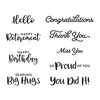 Spellbinders - Clear Photopolymer Stamps - Simple Sentiments