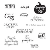 Spellbinders - Happy Harvest Collection - Clear Photopolymer Stamps - Fall Greetings