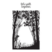 Spellbinders - Into The Wilderness Collection - Clear Photopolymer Stamps - Forest Silhouette