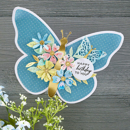 Spellbinders - Bibi's Butterflies Collection - Clear Photopolymer Stamps - Butterfly Sentiments Spellbinders - Bibi's Butterflies Collection - Clear Photopolymer Stamps - Butterfly Sentiments