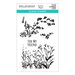Spellbinders - Into The Wilderness Collection - Clear Photopolymer Stamps - Layered Wildflowers Scene