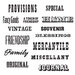 Spellbinders - Flea Market Finds Collection - Clear Photopolymer Stamps - Miscellany Words