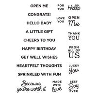 Spellbinders - Celebrate You Collection - Clear Photopolymer Stamps - Let's Celebrate Sentiments