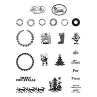 Spellbinders - Christmas Flea Market Finds Collection - Clear Photopolymer Stamps - Hand Made Holidays