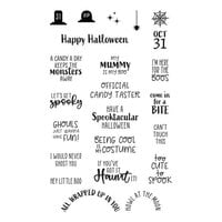Spellbinders - Boo Dance Party Collection - Halloween - Clear Photopolymer Stamps - Sentiments