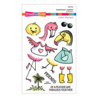 Stampendous - Fransformers Collection - Clear Photopolymer Stamps - Fun Feathers