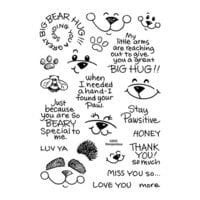 Stampendous - Hugs Collection - Clear Photopolymer Stamps - Bear Hugs Faces and Sentiments