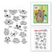 Stampendous - Hugs Collection - Clear Photopolymer Stamps - Kitty Hugs Faces and Sentiments