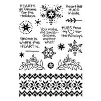 Stampendous - Holiday Hugs Collection - Christmas - Clear Photopolymer Stamps - Gnome Hugs