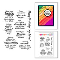 Spellbinders - All The Sentiments Collection - Clear Photopolymer Stamps - Birthday Messages