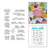 Spellbinders - Shiny New Day Collection - Clear Photopolymer Stamps - Sentiments