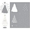 Spellbinders - Glimmer Hot Foil - Trim A Tree Collection - Shining Christmas Tree Glimmer Plate, O Christmas Tree Die Set and Layered Christmas Tree Stencil - Complete Bundle