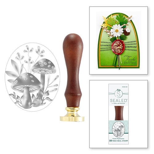 Spellbinders - Sealed Collection - Wax Seal Stamp - Forest Mushrooms