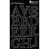 Scenic Route Paper - Chipboard Stencils - Capital Hill Upper Case Alphabet - Black, CLEARANCE