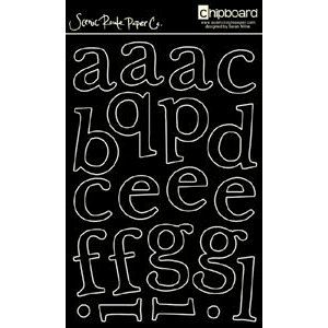 Scenic Route Paper - Chipboard Stencils - Capital Hill Lower Alphabet - Black