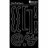 Scenic Route Paper - Chipboard Stencils - Black Punctuation, CLEARANCE