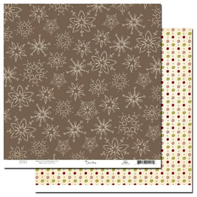 Scenic Route Paper - Garland Collection - Christmas - 12 x 12 Double Sided Paper - Oliver Hill Road, CLEARANCE