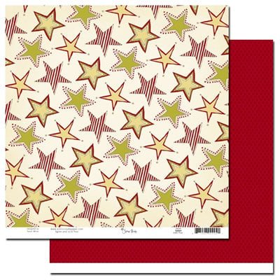 Scenic Route Paper - Garland Collection - Christmas - 12 x 12 Double Sided Paper - Justin Road, CLEARANCE
