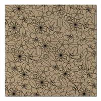 Scenic Route Paper - Garden Grove Collection - 12 x 12 Kraft Paper - Floral Background , CLEARANCE