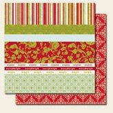 Scenic Route Paper - Rockland Collection - Christmas - 12x12 Doublesided Cardstock - Scrap Strip 3, CLEARANCE