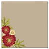 Scenic Route Paper - Sonoma Collection - 12 x 12 Kraft Paper - Red Bouquet, CLEARANCE