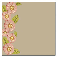 Scenic Route Paper - Sonoma Collection - 12 x 12 Kraft Paper - Pink Garland, CLEARANCE