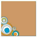 Scenic Route Paper - Metropolis Collection - 12x12 Cardstock - Kraft Circles, CLEARANCE