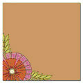 Scenic Route Paper - Laurel Collection - 12x12 Cardstock - Kraft Flower, CLEARANCE