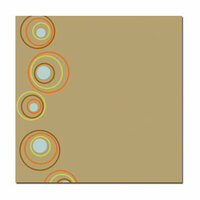 Scenic Route Paper - Ashville Collection - 12x12 Paper - Kraft Rings, CLEARANCE