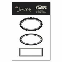 Scenic Route Paper - Sonoma Collection - Clear Acrylic Stamps - Labels, CLEARANCE