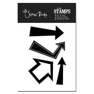 Scenic Route Paper - Clear Acrylic Stamps - Arrows, CLEARANCE