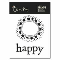 Scenic Route Paper - Clear Acrylic Stamps - Happy