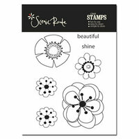 Scenic Route Paper - Clear Acrylic Stamps - Laurel Flower, CLEARANCE