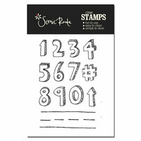 Scenic Route Paper - Appleton Collection - Clear Acrylic Stamps - Elementary Numbers, CLEARANCE