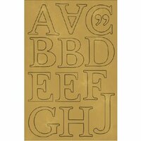 Scenic Route Paper - Chipboard Alphabet Sets - Gold - Capitol Hill - Uppercase, CLEARANCE