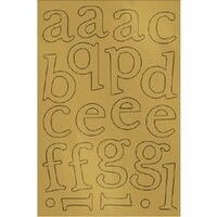 Scenic Route Paper - Chipboard Alphabet Sets - Gold - Capitol Hill - Lowercase, CLEARANCE