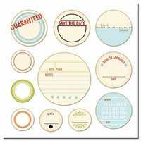 Scenic Route Paper - Chipboard Circles - Save the Date