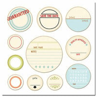 Scenic Route Paper - Chipboard Circles - Save the Date