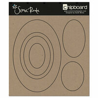 Scenic Route Paper - Chipboard Shapes - Oval , CLEARANCE