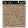 Scenic Route Paper - Chipboard Shapes - Heart, CLEARANCE
