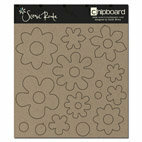 Scenic Route Paper - Chipboard Shapes - Plain Flowers, CLEARANCE