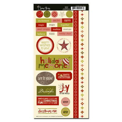 Scenic Route Paper - Garland Collection - Christmas - Cardstock Stickers - Holiday Memories, CLEARANCE