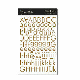 Scenic Route Paper - Alphabet Stickers - Omaha - Brown, CLEARANCE