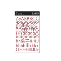 Scenic Route Paper - Alphabet Stickers - Omaha - Red, CLEARANCE